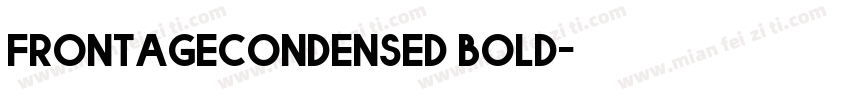 frontagecondensed bold字体转换